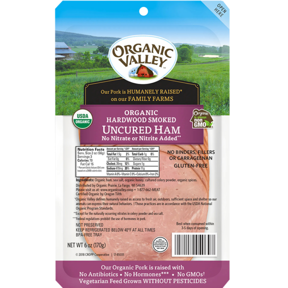 Organic Valley Sliced Smoked Uncured Ham