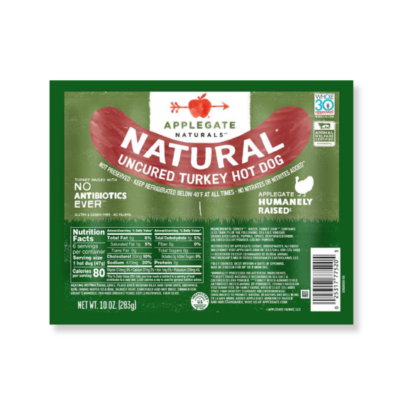 applegate uncured turkey hot dogs