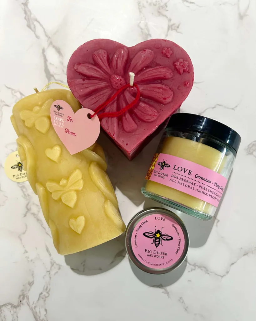 Valentine's shaped candles