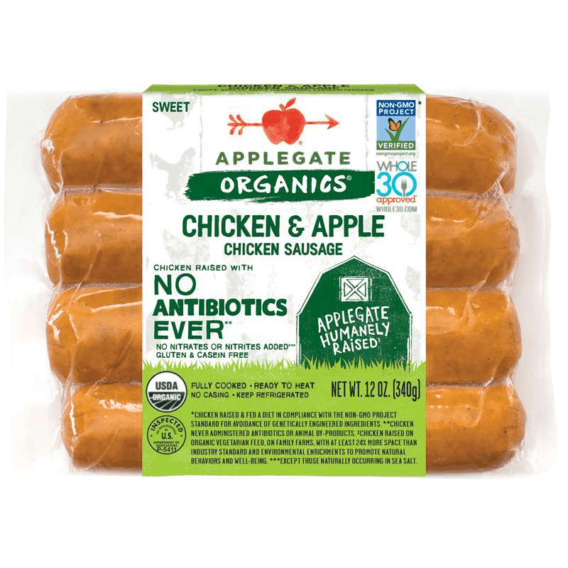 Applegate organics chicken sausage chicken & apple
