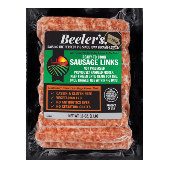 beeler's breakfast sausage links