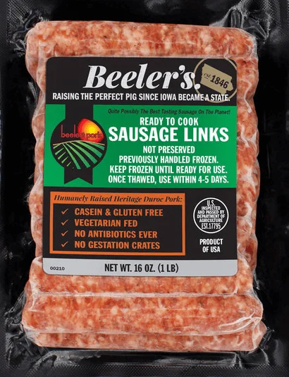 beeler's breakfast sausage links