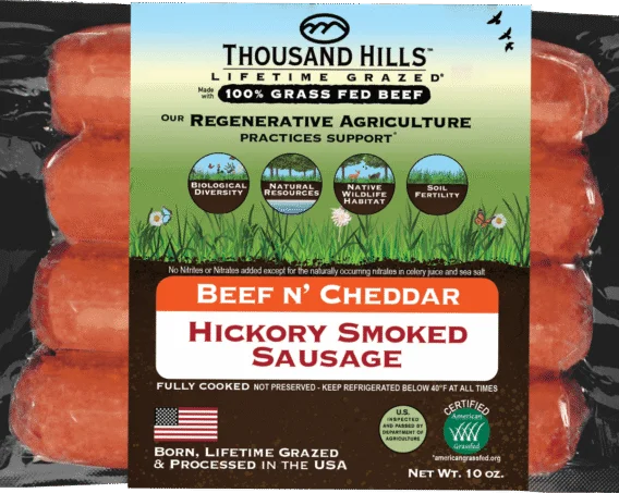 Thousand Hills Beef & Cheddar Sausage