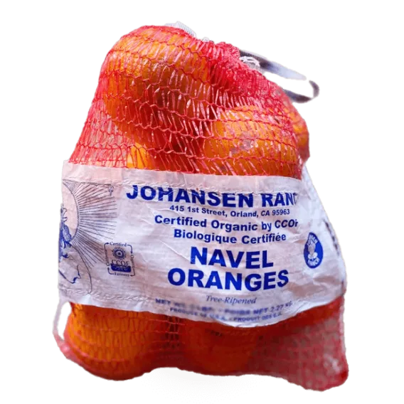 4 pound bag of organic navel oranges from johansen ranch