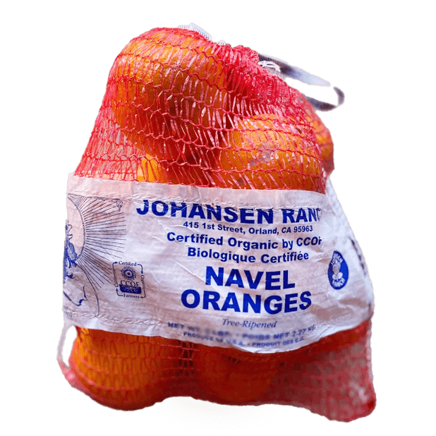 4 pound bag of organic navel oranges from johansen ranch