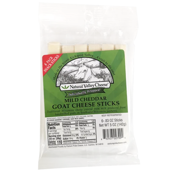 Natural Valley Cheese Mild Cheddar Goat Cheese Sticks