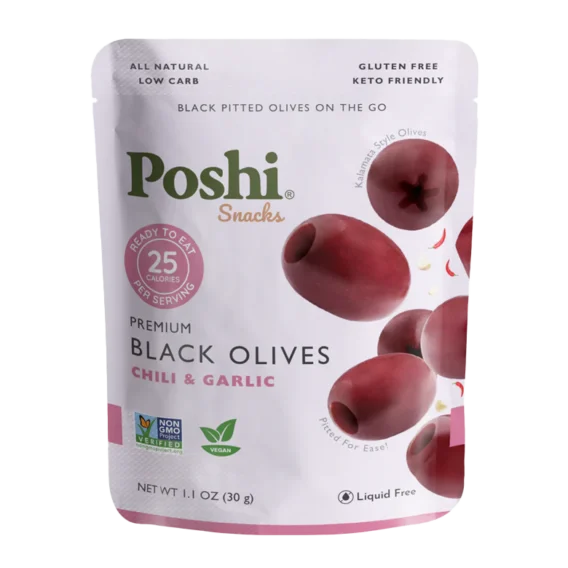 Poshi-Snacking-Olives, chilli and garlic