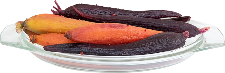 Thanksgiving-Glazed-Carrots - Rainbow heirloom carrots glazed